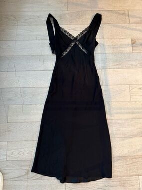 Reformation  Silk Dress in Black